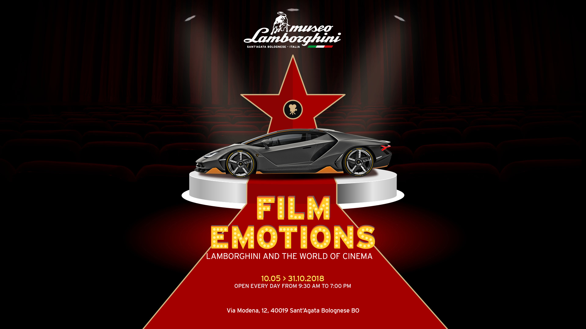 “Film emotions”: the most famous Lamborghini in the history of Cinema on display at the Lamborghini Museum