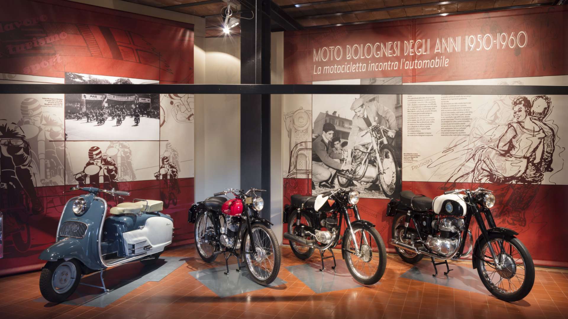 Moto bolognesi degli anni 50-60, nella Motor Valley una mostra che celebra un grande passato.