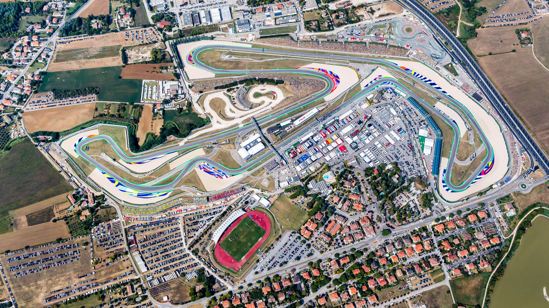 Veduta dall'alto del Misano World Circuit Marco Simoncelli