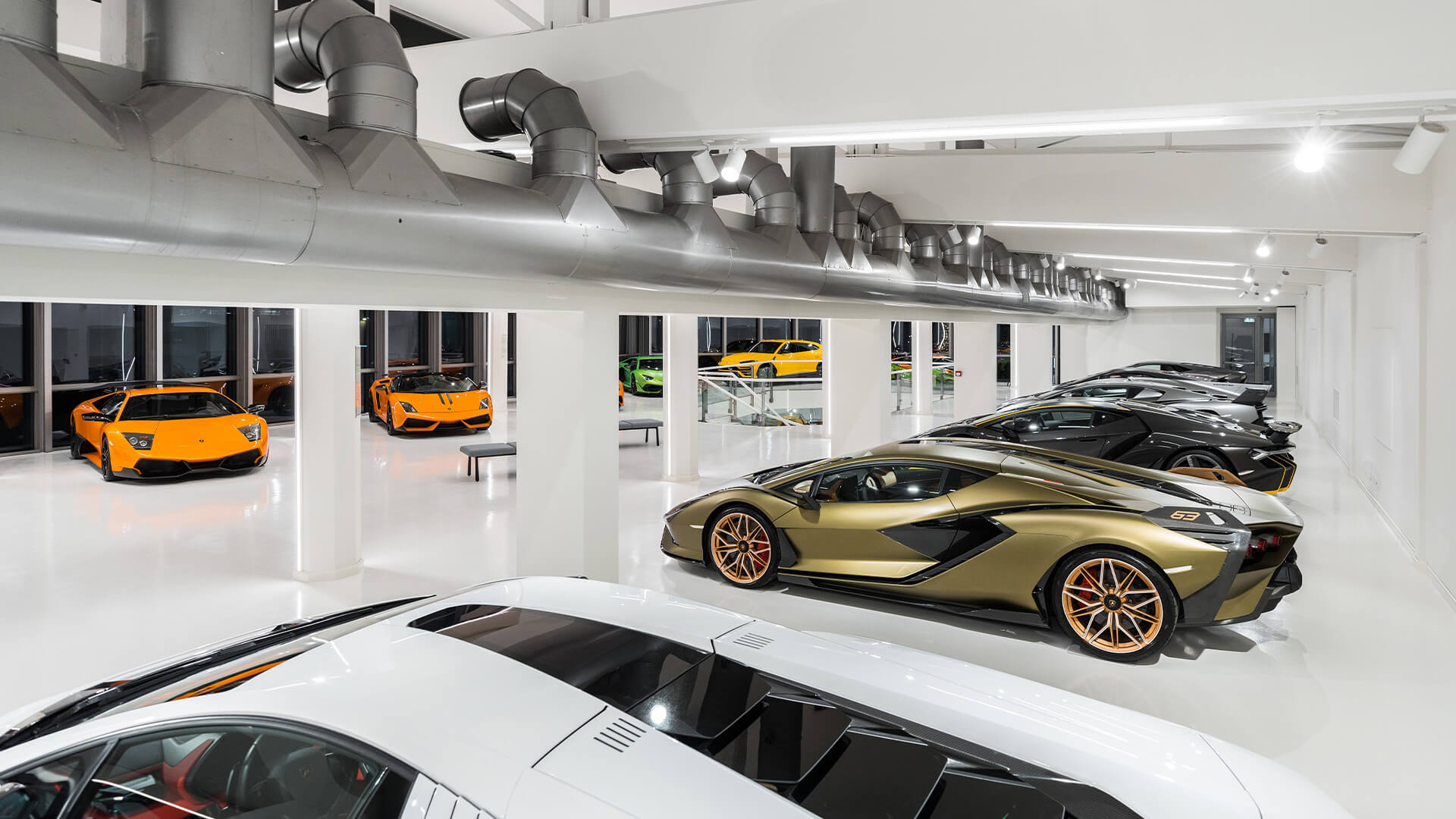 view of lamborghini sports in the foreground