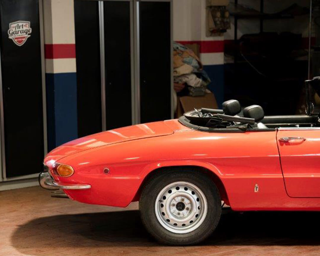 Ferrari sports car red convertible photographed in detail only the rear part