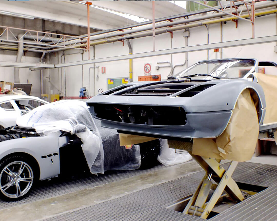 grey vintage car awaiting restoration