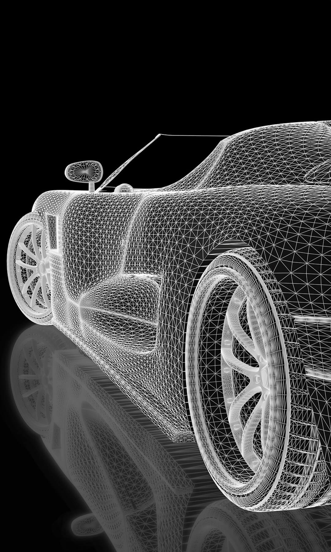 render in 3D di auto da corsa
