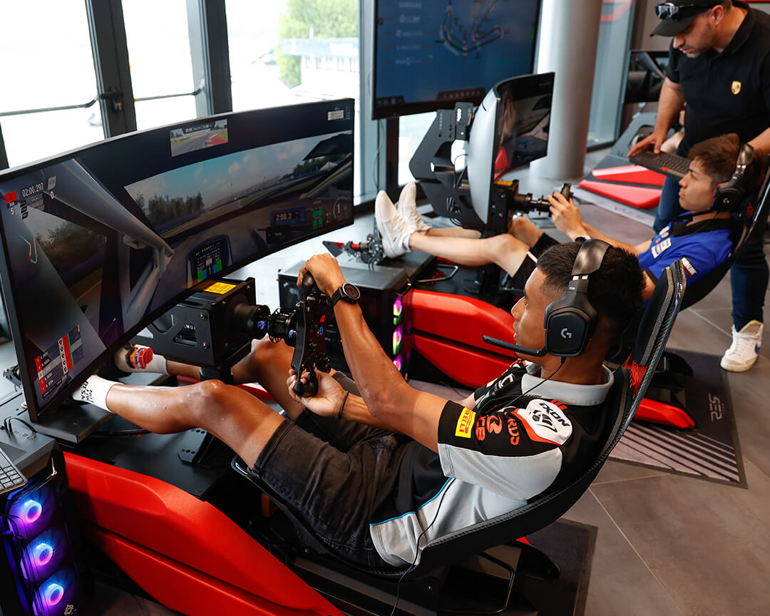 Professional drivers training on driving simulators