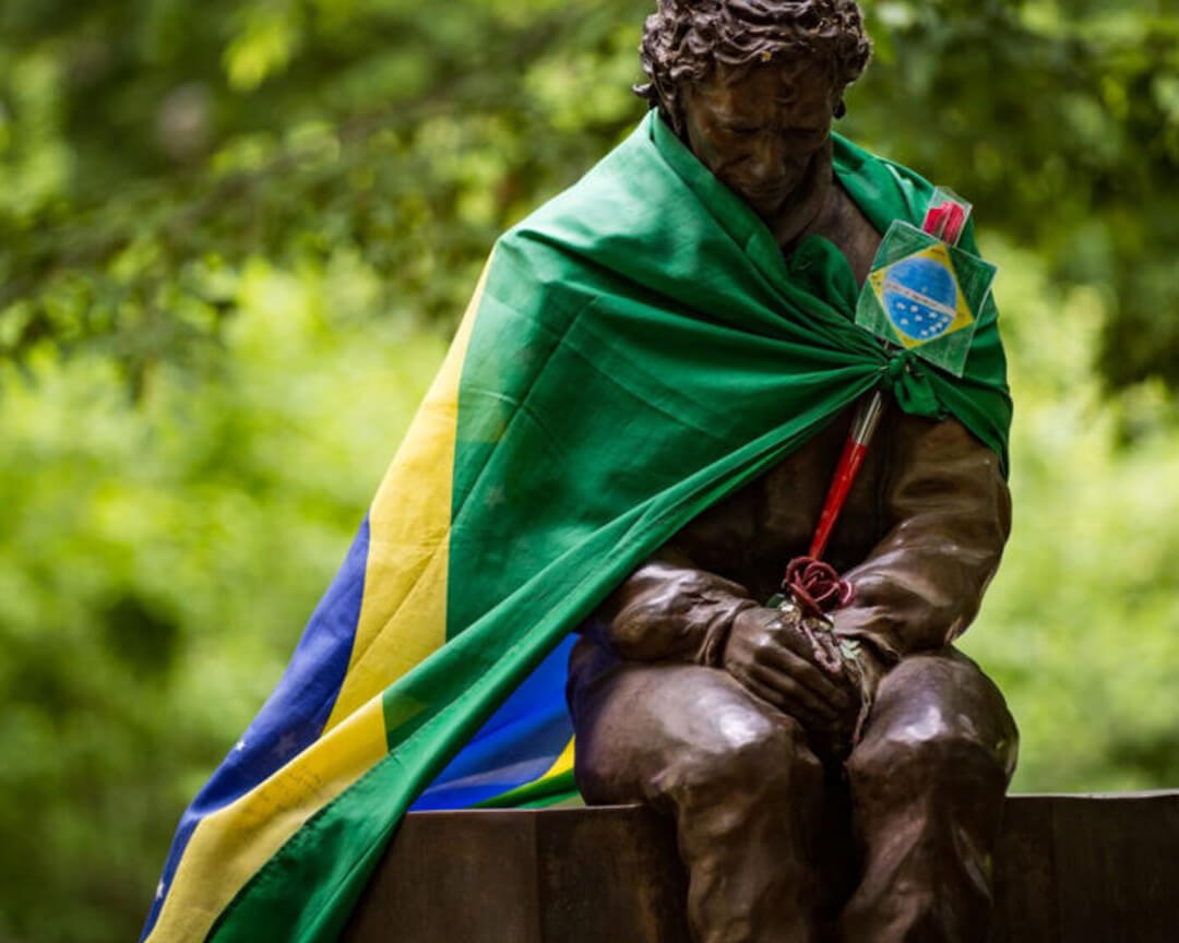Statua di Ayrton Senna.