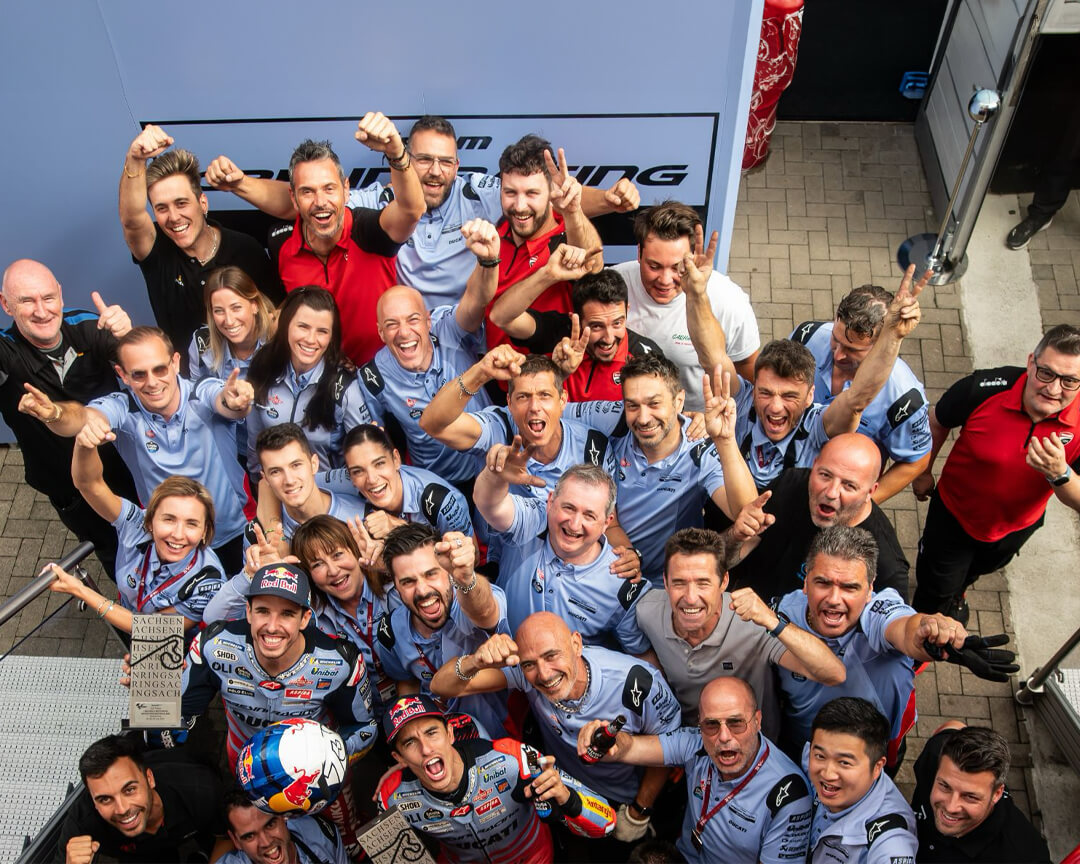photo of the Gresini team from above