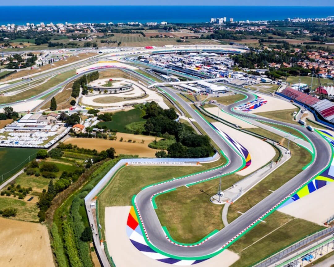 Aerial view of the misano circuit