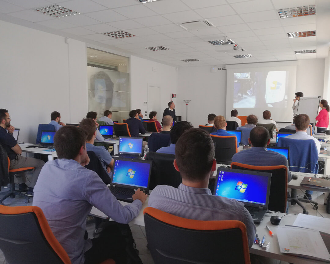 Students in the Motorsport Digital Communication Master's class.