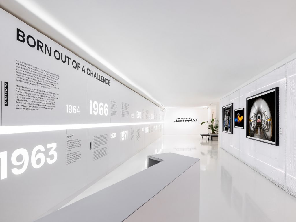 Sala del Museo Lamborghini.