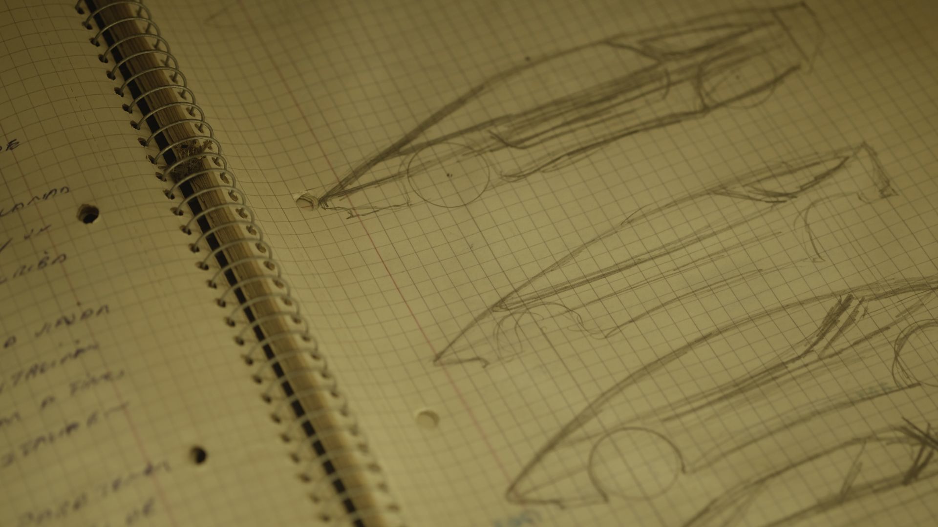 Schizzi di un prototipo Pagani.