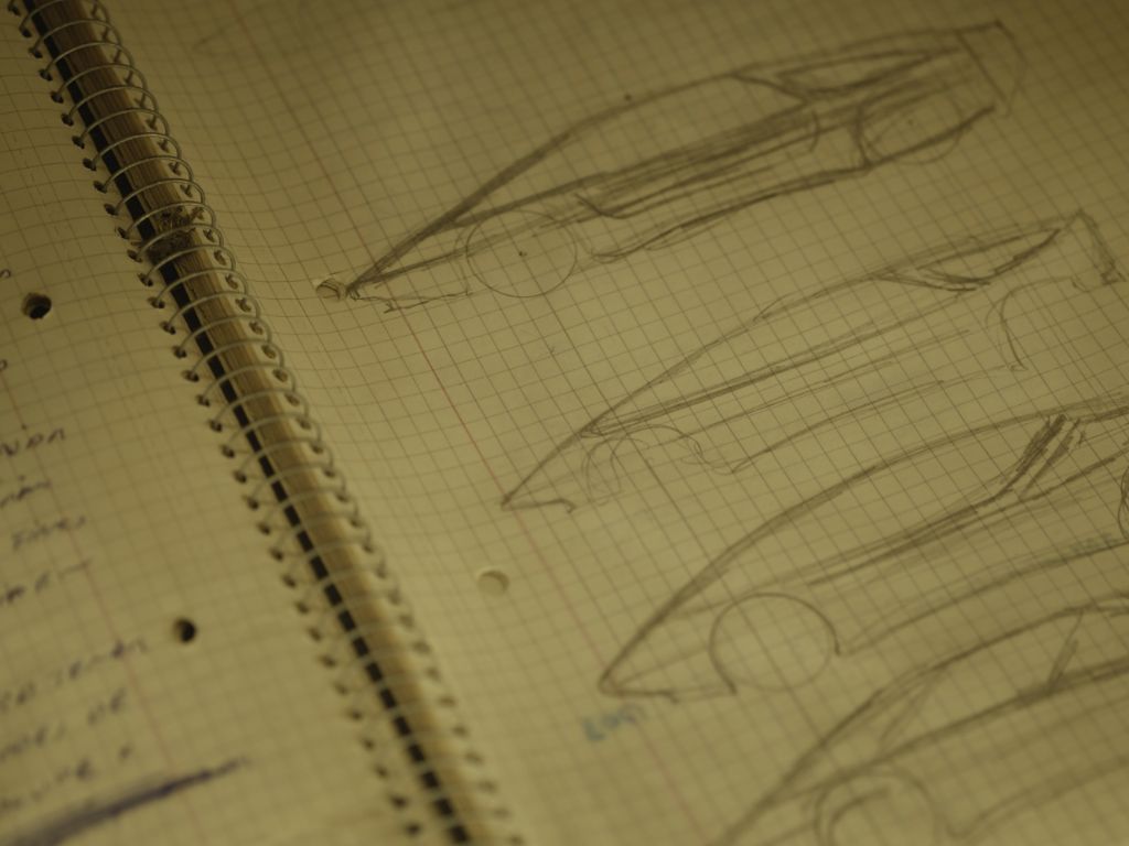 Schizzi di un prototipo Pagani.