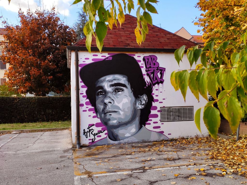 Murale di Ayrton Senna a Castel Maggiore.