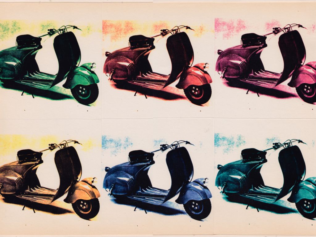 Manifesto della Vespa realizzato da Massimo Osti, in stile pop-art.