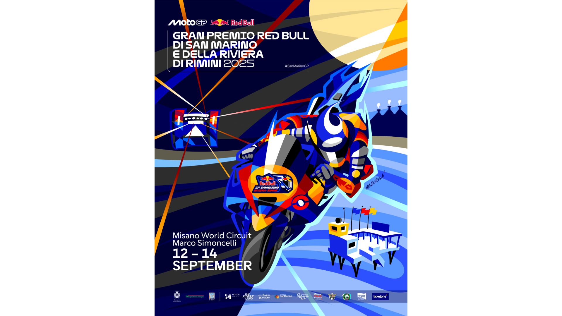 Poster ufficiale MotoGP Misano 2025.
