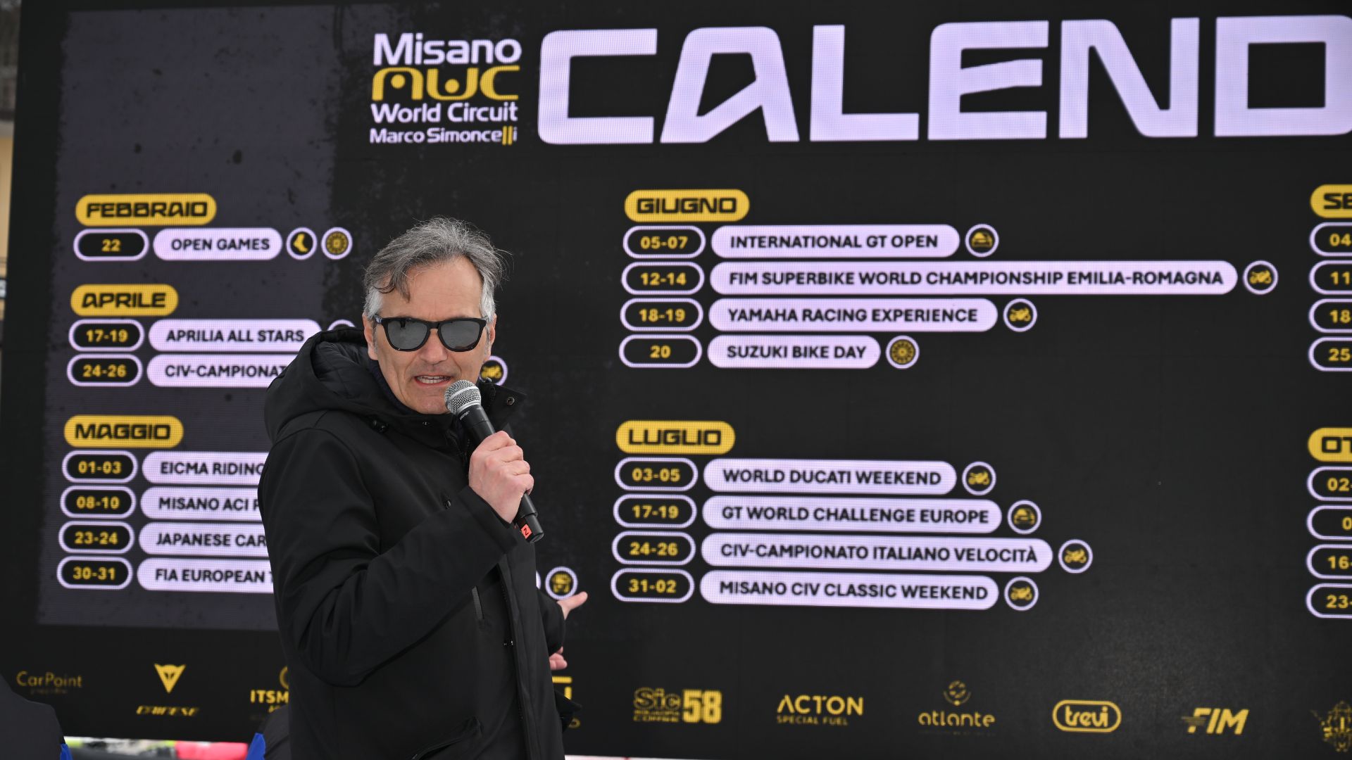 Presentazione del calendario 2026 del Misano World Circuit presso il Monte Cimone.